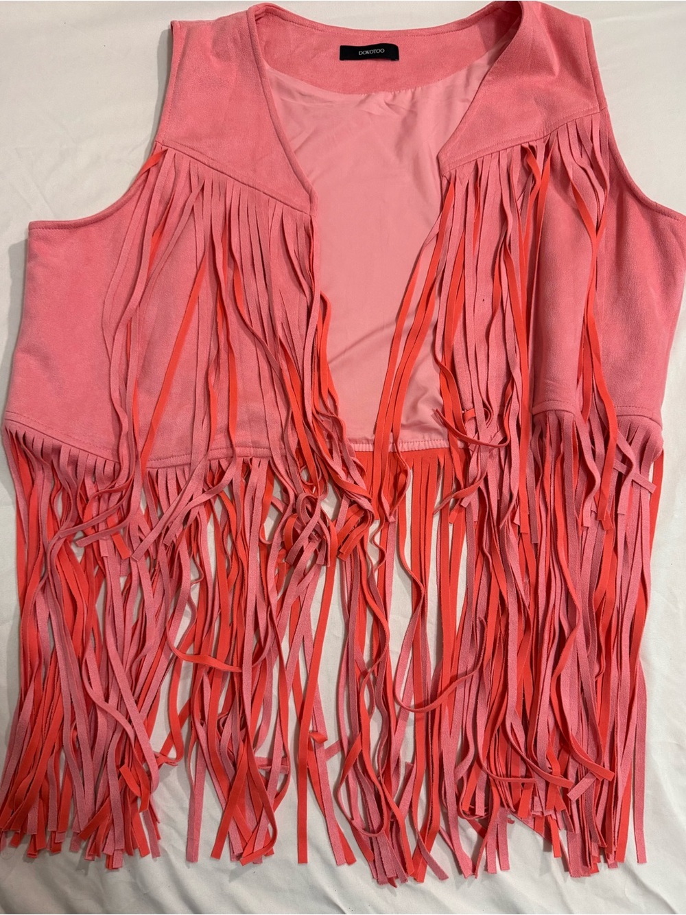 Cocomo Pink Coral Fringe Tank Vest